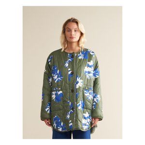 Bellerose Hamon Quilted Khaki Floral Jacket - Reversible